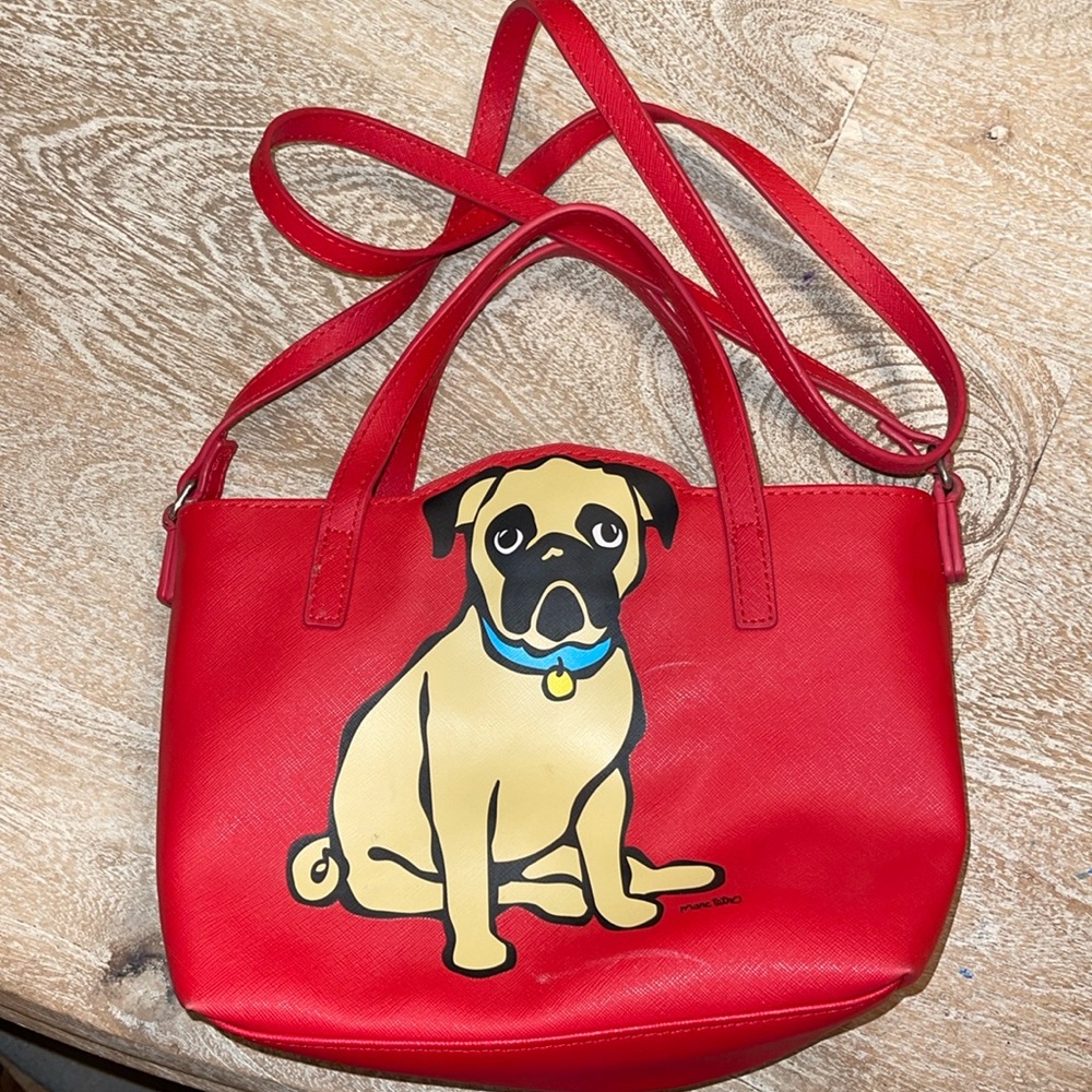 Marc Tetro Crossbody Red Pug Purse